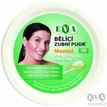 EVA Bělící zubní pudr MENTOL 3v1 30 g